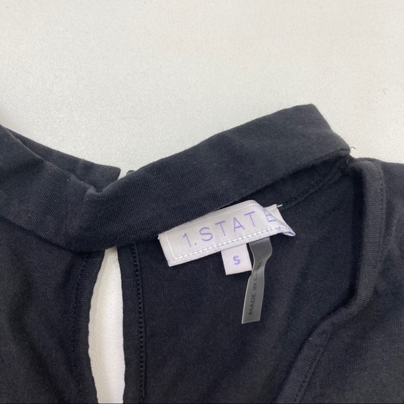 1st State Black Short Sleeve V Neck Body Suit Size S - Picture 6 of 7